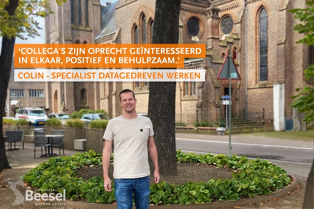 Foto van Colin: specialist datagedreven werken "Collega's zijn opecht geïnteresseerd in elkaar, positief en behulpzaam".  