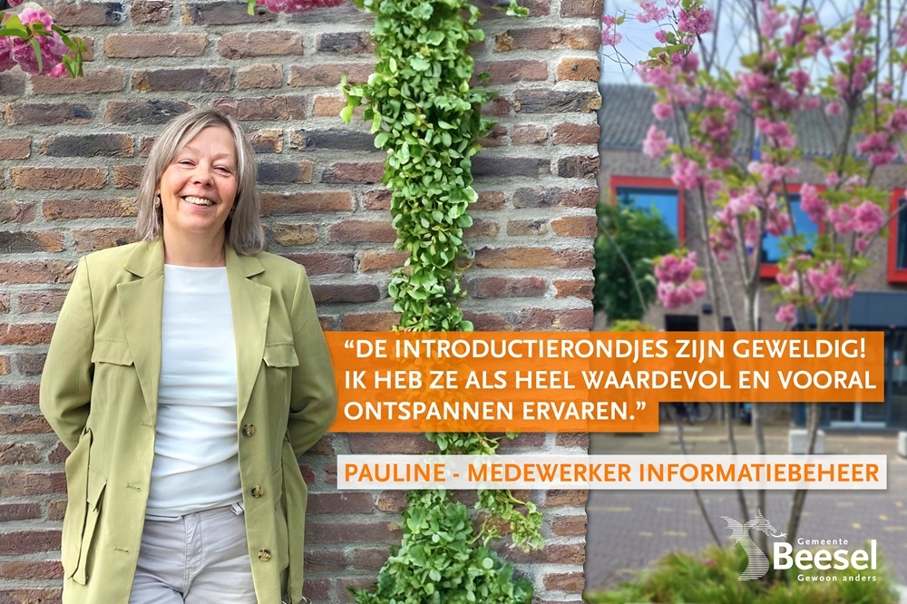 Foto van Pauline: Medewerker Informatiebeheer: "De introductierondjes zijn geweldig! Ik heb ze als heel waardevol en vooral ontspannen ervaren."