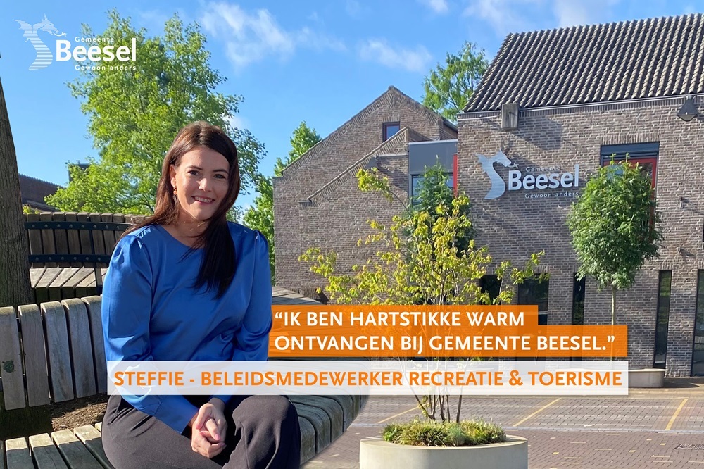 Foto van Steffie: Beleidsmedewerker Recreatie & Toerisme: "Ik ben harstikke warm ontvangen bij gemeente Beesel."